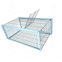 Piège à oiseaux métallique avec trappe et puits de lumière, entrée unidirectionnelle sans sortie pour la sécurité des pigeons, clôture traitée thermiquement