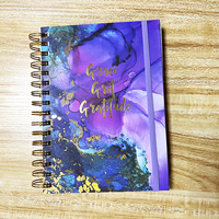 Logo personnalisé en feuille d'or exquis carnet de notes bloc-notes couverture rigide journal de bord bureau calendrier quotidien cahier