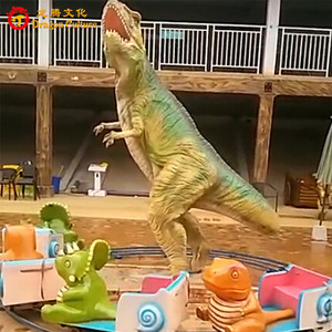 <span class=keywords><strong>Jurassic</strong></span> Dinosaur Adventure Indoor Amusement Park Ride Modelo de silicio metálico de fibra de vidrio de tamaño real para parques infantiles para uso al aire libre - Product Image 3