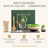 Coffret de 8 accessoires de cérémonie japonaise pour le thé Matcha, de qualité supérieure, comprenant des bols, des outils, un fouet à Matcha, un ensemble de boîtes