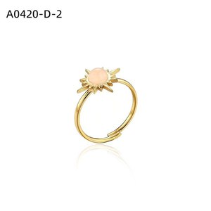 Anillo de moda Amy Amy chapado en oro con piedra natural en forma de sol estilo bohemio para mujer uso diario regalo joyería A0420 - Product Image 4
