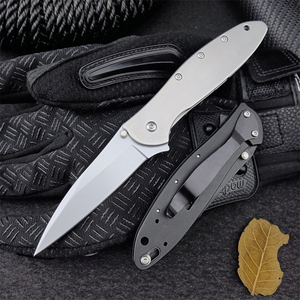 มีดพับ LEEK 1660 ด้ามสแตนเลส สำหรับตั้งแคมป์ เอาตัวรอด <span class=keywords><strong>EDC</strong></span> มีดพับยุทธวิธี - Product Image 4