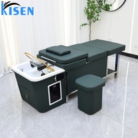 Table de spa capillaire sans tuyauterie Kisen, mobilier de spa facial en cuir avec réservoirs, tension personnalisable, en promotion
