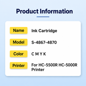 Tinta Digital ComColor Compatible, CMYK 1000ml, Color Estable, Secado Rápido, para Impresora HC-5500R HC-5000R, Impresión de Formato Ancho - Product Image 3