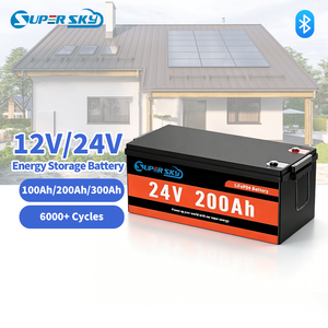 Batterie Lifepo4 haute capacité, pack de batteries lithium-ion Bluetooth, 12v 24v 100ah 200ah 300ah, batterie lithium pour solaire - Product Image 1