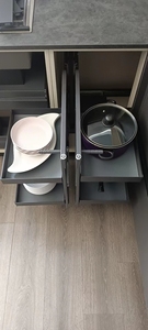 Goldmine blind corner cabinet organizer 2 strati estraibili cassetti ciechi angolari magic cassettiera per armadio da cucina - Product Image 5