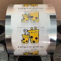Film de scellage pour gobelets à bulles de thé, en plastique multicolores, à une seule couche, non imprimé, pour animaux de compagnie, prix moins cher, fabrication de gobelets à jus