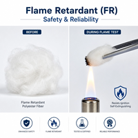 Fibre discontinue 100 % polyester ignifuge PSF teinte unie pour textiles industriels, filage et rembourrage