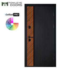 Puerta de <span class=keywords><strong>Entrada</strong></span> de Acero de Estilo Ruso para Exteriores, Impermeable, de Alta Seguridad, Material de Aleación de Aluminio, Puerta Blindada Individual - Product Image 1