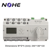Commutateur de transfert automatique 4P 125A 250A ATS à double alimentation avec panneau de commande LCD pour un commutation fiable de l'alimentation