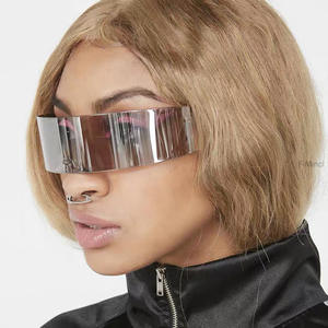 Gafas de sol de soldado del futuro de Ciencia ficción Para mujer y hombre, lentes de sol de una pieza con forma de diadema única, divertidas, para fiestas y películas - Product Image 6