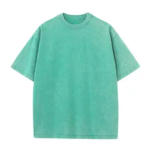 Wholesale Unisex High Quality Blank Hip Hop T-shirt Oversized Manufacturer 100% Cotton Acid Wash T Shirt Custom Vintage T Shirt