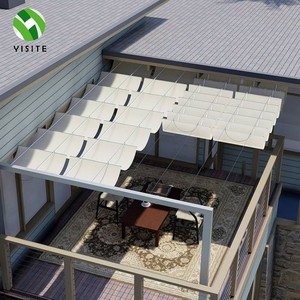 Auvent rétractable imperméable pour extérieur, <span class=keywords><strong>pergola</strong></span> de jardin, voiles d'ombrage télescopiques, tonnelles, voiles d'ombrage, bâche pare-soleil pour cour - Product Image 1