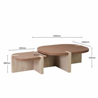 Nouvelle Arrivée 2026 : Ensemble de Tables Basses Gigognes Blanc Crème – Style Nordique Minimaliste Moderne, Écologique et Durable – Mobilier de Salon Haut de Gamme