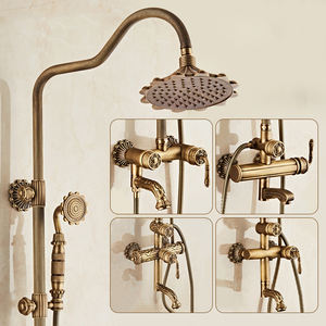 Ensemble de douche classique chromé avec jets doux et puissants, robinet mural monocommande pour usage hôtelier, design européen, robinet <span class=keywords><strong>WC</strong></span> - Product Image 4