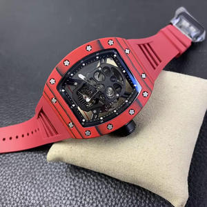 2026 Hot Selling Men's 5201 Automatic Tourbillon Mechanical <b>Watch</b> Red Carbon Fiber Luxury Wristwatch OEM - Product Image 4