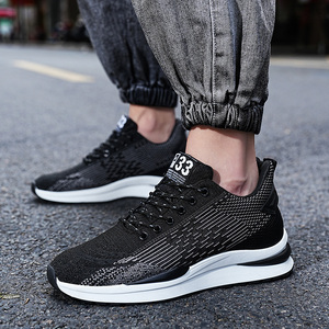 Chất Lượng Cao Màu Đen Sneakers Cho Nam Giới Ren Lên Chiều Cao Tăng Chạy Giày Lưới Người Đàn Ông Thở Của Giản Dị Giày 2024 - Product Image 6