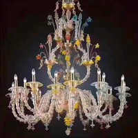 Lustre en verre artisanal de Murano, designs personnalisés non standard, éclairage LED pour hôtels, maisons duplex, salles de banquet