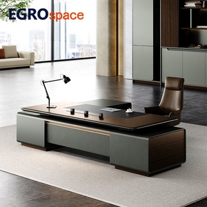 Esgospace sang trọng quản lý văn phòng đồ nội thất bàn thiết kế hiện đại Ông Chủ bằng gỗ giám đốc L hình bảng điều hành - Product Image 1