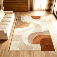Tapis d'intérieur vintage en fausse peau de mouton imprimé en 3D, décoration de luxe pour la maison, tapis de salon, tapis personnalisable