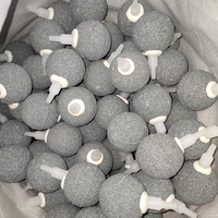 Diffuseur de pierre sphérique à bulles d'air 50mm pour aquariums et accessoires, fermes aquacoles, céramique ronde pour aquarium toutes saisons 60 #
