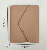 Dompet Wanita Baru Model Sederhana Lipat Tiga Pendek Multi-Kartu Multi-Fungsi dengan Lapisan Poliester