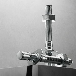 Boulon d'expansion Gecko M10x80 en acier au carbone zingué classe 8.8 avec écrous pour usage en construction et ascenseurs - Product Image 4