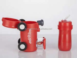 Bouteille d'eau isotherme PINKAH amusante en acier inoxydable 18/8 à double paroi avec <span class=keywords><strong>roues</strong></span> mobiles, paille et corde pour enfants, idéale pour le sport en extérieur - Product Image 5