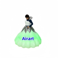 Robe gonflable en PVC robuste pour les événements, robe gonflable lumineuse à LED pour les célébrations de vacances