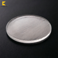 Lentille linéaire en verre borosilicate pour éclairage LED, haute transmission, forme ronde