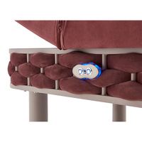 Table de massage pour spa facial, revêtement en tissu, hauteur réglable avec rangement pour salon de beauté, spa, salle de physiothérapie
