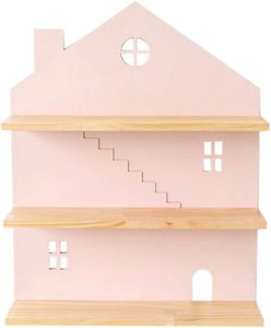 Étagère murale en bois, étagère flottante en <span class=keywords><strong>forme</strong></span> de <span class=keywords><strong>maison</strong></span>, étagère murale décorative, décoration intérieure, étagères murales décoratives pour chambre de filles - Product Image 4