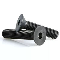 Vis à tête fraisée hexagonale DIN7991 M10 M12 M14 M16 M18 M20 M22 M24 en acier oxydé noir de grade 10.9, vis Allen à tête plate