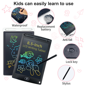 <span class=keywords><strong>Tablette</strong></span> de câblage LCD 8.5 pouces <span class=keywords><strong>en</strong></span> <span class=keywords><strong>gros</strong></span> pour planche à <span class=keywords><strong>dessin</strong></span> avec un design coloré et amusant pour l'éducation précoce des enfants - Product Image 4