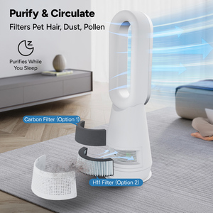 Noiseless Air Portable Cooling Bladeless <b>Fan</b> With Purifier for Home With <b>Remote</b> <b>Control</b> Bladeless Design Enjoy Smooth Airflow Wi - Product Image 3