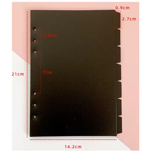 Bán buôn 5 Tab <span class=keywords><strong>Divider</strong></span> mẫu tùy chỉnh A5 6 chất kết dính tấm nhựa PVC chỉ số Tab ngăn cho máy tính xách tay - Product Image 4