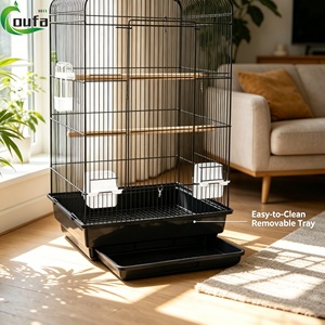 Cage d'élevage pratique pour oiseaux de compagnie, grande cage à pigeons en acier inoxydable à double couche, cage à oiseaux en métal pour l'intérieur - Product Image 3