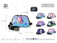 Borsa a tracolla rigida da donna con unicorno, chiusura a zip e tracolla singola per l'uso quotidiano - Product Image 1