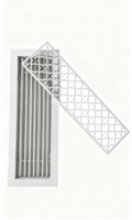Registre de sol décoratif moderne 4*12 cvc facile à ajuster le couvercle d'aération des évents de sol pour la maison