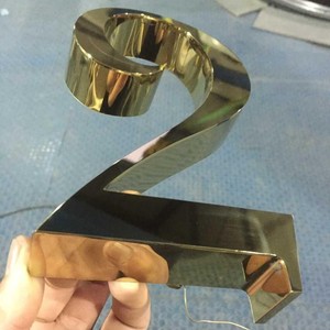Nổi phía trước cửa nhà địa chỉ số vàng brass Kim Loại Nhà số - Product Image 2