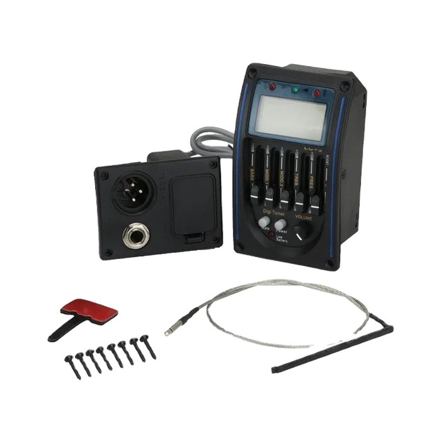 Wholesale Best Selling EQ 5 Band LED Guitar Pickup System Acoustic Guitar Five Band Equalizer LC-5 With Tuner and LED Screen