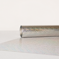 Feuille de marquage à chaud holographique laser argent-or, PET écologique, papier réactif à effet arc-en-ciel pour l'impression d'emballages