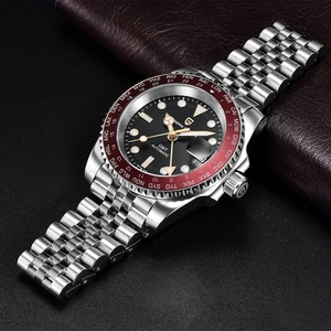 Montre mécanique pour homme PAGANI DESIGN 1758 New Japan NH34 GMT, luxe, verre saphir, automatique, étanche, acier inoxydable. - Product Image 4