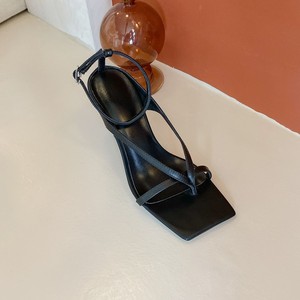 Fashion Latest Gladiator Sandals High <strong>Heels</strong> Women's Sandals Square Toe Clip <strong>Lace</strong> <strong>up</strong> Sandals Women's for Sale - Product Image 5