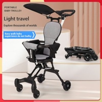 Chariot pour bébé JXB Wholesale à deux points d'attache, ultra-léger et compact, avec barrière de sécurité à 360 degrés