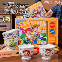 Mug en céramique Disney avec poignée, dessin animé et boîte cadeau, tasse à café et à lait pour cadeau et bureau