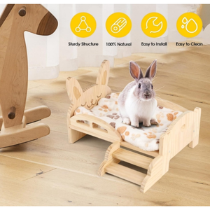 Abri détachable avec escalier, petits habitats chaleureux et mignons pour hamsters et furets - Product Image 6
