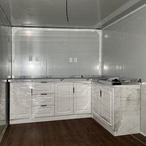 Maison préfabriquée <span class=keywords><strong>en</strong></span> conteneur extensible, panneau sandwich <span class=keywords><strong>en</strong></span> laine de roche EPS, panneau métallique sculpté personnalisé de 40 pieds, petit bâtiment - Product Image 6
