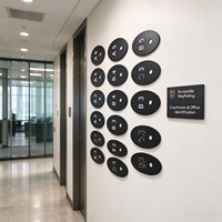 Signalétique tactile en braille en acier inoxydable 316, plaque d'identification de localisation, personnalisable