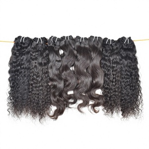 Kinky Curly Bodywave Indian Temple Bundles de cheveux vierges Extensions de cheveux humains bruts à cuticule alignée Cheveux frisés crépus fabriqués - Product Image 1